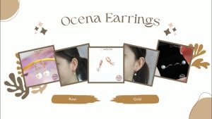 DAVINA Ladies Ocena Earrings Rose Gold Color Sterling Silver 925 - Anting Wanita Perak S925
