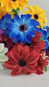 Bunga Amarilis Cabang 5 Bunga Premium Artificial Bunga matahari Import Dekorasi Pelaminan Hiasan Bunga Mawar Rose Plastik Bunga Hias Plastik