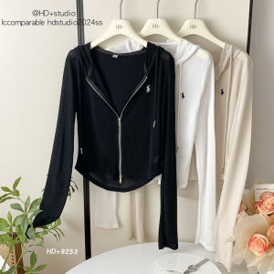 Pink Ice Silk Womens Long Sleeve Air Conditioning Cardigan Summer UV Protection Light Weight Hooded Jacket Fashionable Sunscreen Outerwear