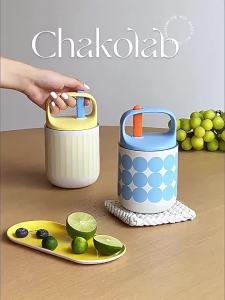JUSTINLAU | CHaKOLAB 450ml Breakfast Insulated Cup 316 Stainless Steel Office Workers Portable Thermal Mugs with Spoon for Yogurt & Oatmeal