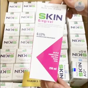 Nước Súc Miệng Skin Diệt Khuẩn Giảm Viêm Loét Miệng Viêm Họng Nấm Miệng Khử Mùi Chai 250ml