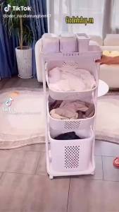 Kệ nhựa 3 tầng Việt Nhật Plastic có sọt đựng đồ siêu tiện lợi