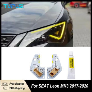 Yellow Angel Eyes DRL Boards For Seat Leon MK3 Cupra Daytime Running Light 5F0941475A 5F0941476A LED Headlight 90112019 2217059