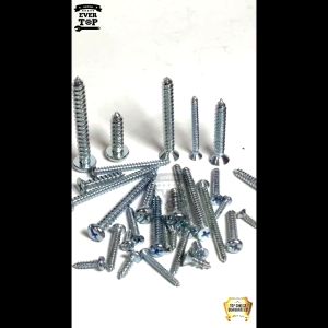 GALVANIZED METAL SCREW #6 X 3/4 (50PCS) SELF-TAPPING FLATHEAD | EverTop Online