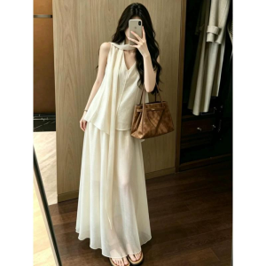 YNY | Stylish Summer OOTD Orange Vest Top & Wide Leg Pants Set