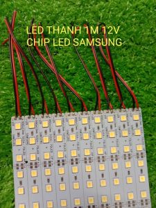 Đèn LED thanh 1m dùng điện 12v dùng trang trí kệtủ trưng bầy