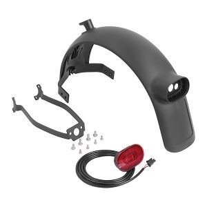 Electric Scooter Front Rear Fender Mudguard For Xiaomi 4 Ultra Support Bracket Taillight with Reflective Strips Side Shell Parts