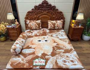 Bộ drap ga thun Hàn quốc mẫu Baby Three