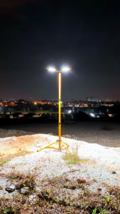 KEELAT KWL04 Cordless LED Work Light with Stand 6000LM Adjustable Tripod Work Light for Indoor Outdoor Construction Site