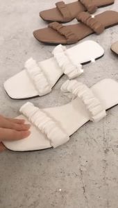 SCRUNCHIE SANDAL - sendal selop slip nyaman teplek wanita heels hak sandal wanita