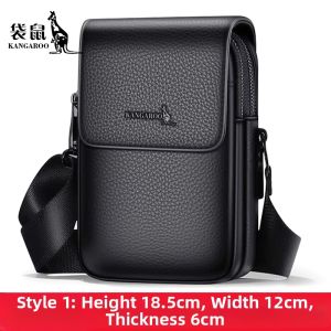 Kangaroo | Mens Genuine Leather Crossbody Bag