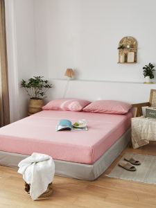 Class A Knitting Tianzhu Cotton Fitted Sheet One-Piece Cotton Bedspread 100 Cotton Bed Sheets Pure Cotton Non-Slip Mattress Heightening Protective Cover