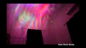 Galaxy Starry Stars Sky Laser Projector Light For Kids Rotating RGB LED Water Waving Night Light Nebula Cloud Bedroom Lamp B204