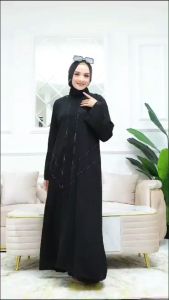 Desain Bordir Terbaru 2022: Gamis Abaya Turki Wanita
