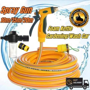 10m-50m Car Wash High Pressure Water Spray gun Garden Hose PVC Pipe Irrigation Hose Foam Kettle 花园软管水管