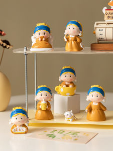 Dễ Thương Chữa Lành Bé Gái Với Bông Tai Ngọc Trai Trang Trí Máy Tính Để Bàn Sáng Tạo Quà Tặng Sinh Nhật Vị Trí Bàn Làm Việc Văn Phòng Trang Trí Đồ Trang Trí Nhỏ