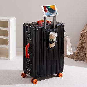 New Multi-Functional Luggage Fashionable Trendy Womens Carry-On Suitcase Durable Robust Travel Bag 20 24 28 Inch Sizes