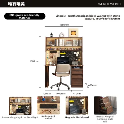 Weimei | Vintage Style Multifunctional Desk