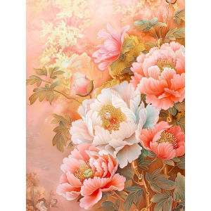 BILIBILI | DIY Oil Painting By Number Beautiful Flower Paint By Number Oil Handpainted Acrylic Unique Gift Wall Art Home Decor