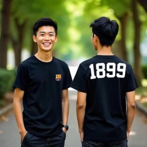 ( COD ) ALTERU STORE T-Shirt Merchandise Kaos Distro Tema Bola BARCELONA 1899 Bahan 24s