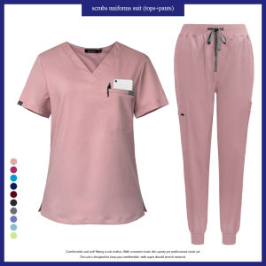 NiaaHinn | Niaahinn Multicolor Beautician Workwear Solid Color Dentistry Nursing Uniforms Pet Clinic Scrubs Uniforms Work Clothes Wholesale