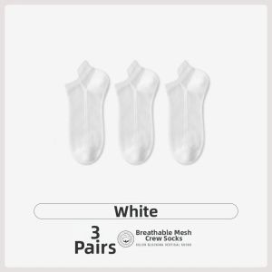 JIUSENNIAO | Men Thin Cotton Mesh Anti-Odor Breathable Sweat Absorbent Low-Cut Socks