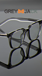 Grey Jack Kacamata Antiradiasi Blueray TR90 Model Kotak Ringan Stylish Pria Wanita Bisa Lensa Minus Antiradiasi Blueray Bluecromic 8635