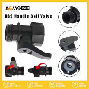 AumoPro 1Pc 3/4" Female To Male Thread Valve with 1/2" Female Thead Garden Switch Garden Single-way ABS Handle Ball Valve Garden Hose Fitting with Switch Water Hose Fitting
