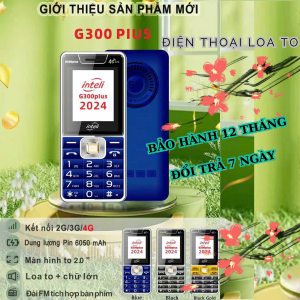 Điện Thoại Inteli G300 4G Loa To Cho Người Già Đèn Pin Siêu Sáng Pin Bền Chữ To Dễ Đọc BH 1 Năm