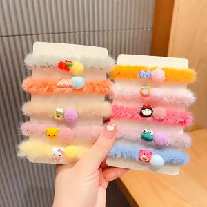 Dây buộc tóc cho bé gái lông xù Hàn Quốc hình thú đáng yêu Shop Mẹ Sam