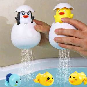 Baby Bathing Toy: Cute Duck Penguin & Water Spray Sprinkler