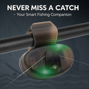 Fishing Bite Alarm Electronic Buzzer on Fishing Rod with Loud Siren Daytime Night Indicator With Battery