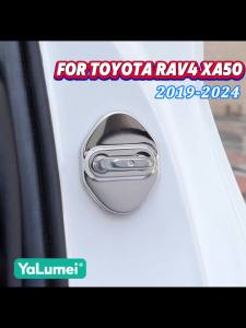 4 Miếng Dán Khóa Cửa Ô Tô Cho Xe Toyota C-HR 2016-2023 Khóa Bằng Thép Không Gỉ Viền Phụ Kiện Nội Thất Mouldings
