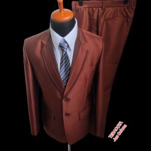 1 stel jas TERACOTA semi woll kilap jas wedding jas nikah jas pernikahan jas kawin jas akat nikah jas pengantin jas manten jas pirwed jas almamater jas blezer jas wisuda jas slim fit jas model baru jas murah jas model korean Jas pria formal jas cod