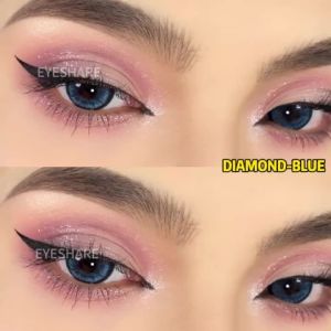 EYESHARE 1 Cặp Tròng Kính Kim Cương Kính Áp Tròng Mềm Dùng Một Lần Hàng Năm Màu Nâu Xanh Thời Trang Trang Điểm Màu Sắc Cho Mắt