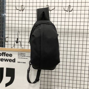 Large Capacity Mens Crossbody Bag Casual Street Style Nylon Material Zipper Closure Multifunctional Chest Bag Shoulder Bag