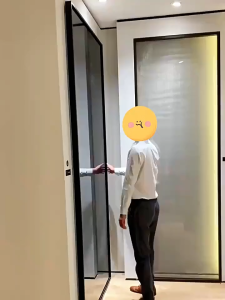 Ghost door hidden track wooden door Concealed Door sliding door hardware bedroom kitchen sliding door Hanging Rail accessories two-way buffer accessories Damping Slide in Kitchen and Toilet