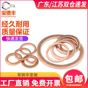Purple Copper Washer for Boat Use Pressure Gauge Screw Level Pad Metal P5 M5 M6 M8 M10 M12-M20-M48 High Temperature Resistant