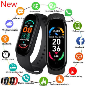 M6 Smart Band IP67 Waterproof Sport Watch Men and Woman Blood Pressure Heart Rate Monitor Fitness Smart Bracelet For Android Ios