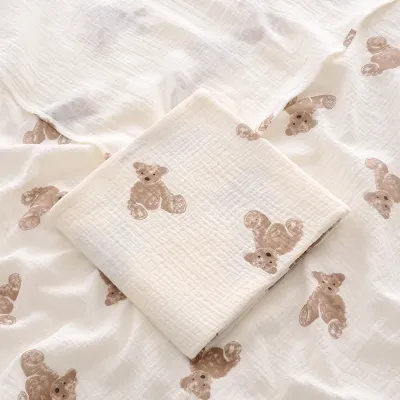 Chăn Bông Cho Bé Sơ Sinh Unisex Bộ Đồ Giường Mùa Hè Muslin Square Nhận Chăn Ném Có Họa Tiết Hoạt Hình Cho Bé 0-1Y