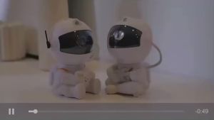 Rocket Astronaut LED Star Galaxy Projector Night Light with Remote Starry Sky Lamp for Bedroom Kids Gift USB Rechargeable