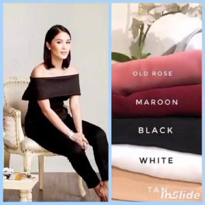 ASHLEYModern Filipianiana Graduation Wedding Anniversary Birthday Timeless Classic Off Shoulder Top Blouse   - xs to large - classy and elegant - timeless classic top - timeless top - casual or party top - classic top - super kapal ng tela - hindi kayo ma