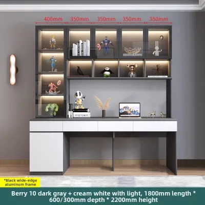 Weimei | Twin Modern Luxury Computer and Study Desk with Shelves