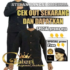 Stelan Pangsi Dewasa Katun Drill Tebal Jumbo Size S-XXXXL Baju Stelan American Drill