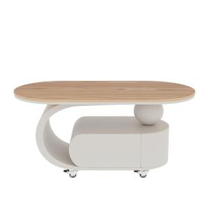 YIYOU | Mobile Storage Side Table Cream Style