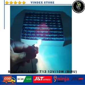 BOHLAM LAMPU RIFTING SEIN SEN SENJA TANCAP COLOK T13 12V/10W WARNA PER 100 PCS SEMUA MOTOR UNIVERSAL