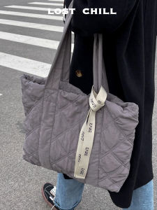 NALLCHEER กระเป๋าสะพายผญ กระเป๋าสะพายผู้หญิง กระเป๋าผู้หญิงแบบใหม่กระเป๋าสะพายไหล่แฟชั่นกระเป๋าทรงสี่เหลี่ยมมีหูหิ้วสะพายไหล่ผ้าฝ้ายพื้นที่สำหรับผู้หญิงกระเป๋ากระเป๋าถือขนาดใหญ่