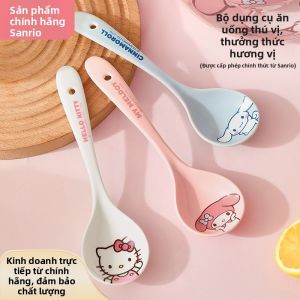 Household Large Long Handle Soup Rice Spoon Ceramic
