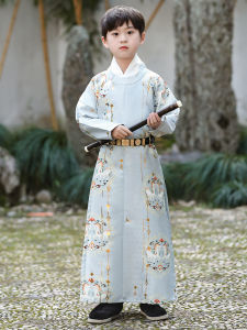 New Chinese Style Boys Tang Suit Spring Autumn Pattern Traditional Ming Dynasty Costume Childrens Ancient Outfit Set