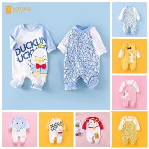 Bodysuit sơ sinh LOTUKA size 3-12kg Body dài tay cho bé trai bé gái dễ thương